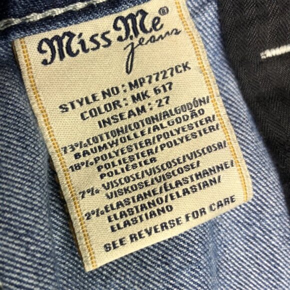 MISS ME MID-RISE CUFFED SKINNY JEANS 30x28 - Picture 12 of 15